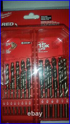 Cobalt Red Helix Drill Bit Set for Drill Drivers Power Tool Accessory 29 Piece