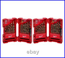 Cobalt Red Helix Drill Bit Set for Drill Drivers Power Tool Accessory 58 Piece