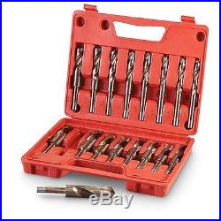 Cobalt Silver and Deming Large Size Drill Bit Tool Set, 17 Piece Set