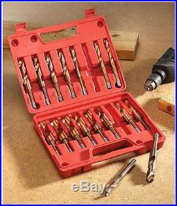 Cobalt Silver and Deming Large Size Drill Bit Tool Set, 17 Piece Set