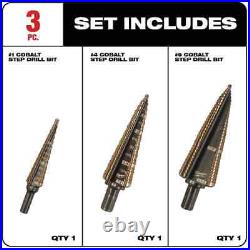 Cobalt Step Bit Kit (3-Piece)