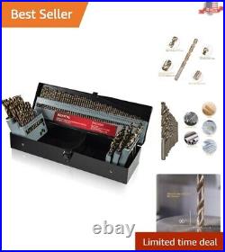 Comprehensive 115 PCS Cobalt Drill Bit Set with Titanium Finish for Tough Jobs