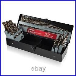 Comprehensive 115 PCS Cobalt Drill Bit Set with Titanium Finish for Tough Jobs