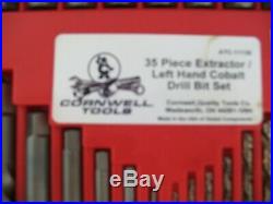 Cornwell Tools 35 Piece Extractor/Left hand Cobalt drill Bit set