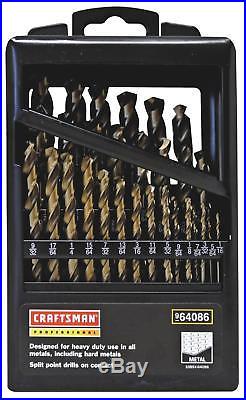 Craftsman 964086 Drill Bits Professional Cobalt 1/16 to 1/2 Set of 29