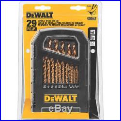 DEWALT 29pc Cobalt Jobber Drill Bit Set DD4069 New