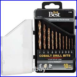 Do it Best 10-Piece Cobalt Drill Bit Set, 1/16 In. Thru 1/4 In. 499861DB Pack of
