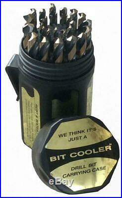 Drill America 29 Piece M35 Cobalt Drill Bit Set In Round Case 1/16 1/2 X 64