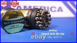 Drill America 29 Piece M35 Cobalt Drill Bit Set in round Case 1/16 1/2 X