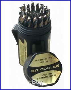 Drill America 29 Piece M42 Cobalt Drill Bit Set in Round Plastic Case, Sizes 1/1