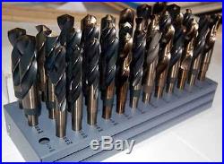 Drill America 33/64-1x64ths M42-8% Cobalt S & D Drill Set withHuot Stand