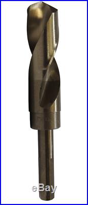 Drill America 33 Piece m35 Cobalt Reduced Shank Drill Bit Set in Wood Case 1/2