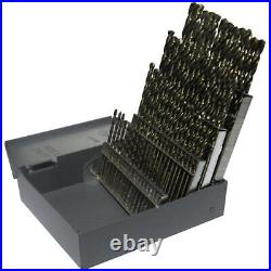 Drill America 60 Piece m42 Cobalt Screw Machine Stub Drill Bit Set Wire Sizes