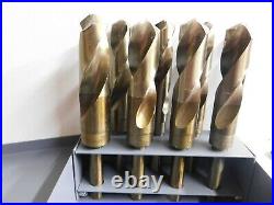Drill America DWD1008-CO-SET Cobalt Reduced Shank Drill Bit Set in Metal Case