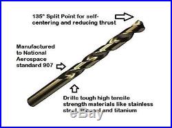 Drill America DWD115J-CO-SET Qualtech 115 Piece Cobalt Steel Jobber Length Dr