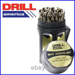 Drill America DWD29J-CO-PC 1/16 1/2 Cobalt Jobber Drill Bit Set Shatter Proof