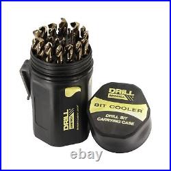 Drill America DWD29J-CO-PC 29 Piece M35 Cobalt Drill Bit Set in Round Case