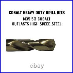 Drill America DWD29J-CO-PC 29 Piece M35 Cobalt Drill Bit Set in Round Case