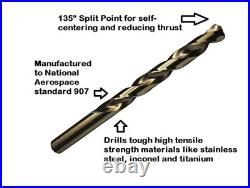 Drill America DWD60J-SET 60 Piece Drill Set, #1-60 Wire Sizes, High Speed Steel