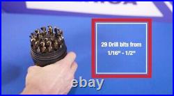 Drill America D/A29J-CO-PC M42 Cobalt Drill Bit Set (1/16-1/2x64ths) 29 PC NEW