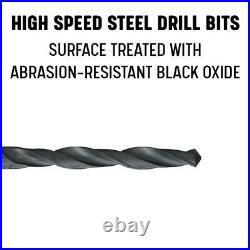Drill America Twist Drill Bit Set 9/16 In Cobalt Reduced Shank Heavy Duty 5 Pcs