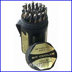 Drill america 29 piece m42 cobalt drill bit set in round case 1/16 1/2 x 6