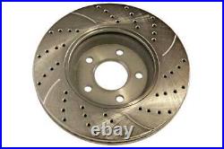 Front & Rear Performance Drilled Slotted Brake Rotors & Ceramic Pads Kit