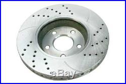 Front Rear Set (4) Drilled Slotted Performance Rotors For 04-12 Chevrolet Malibu