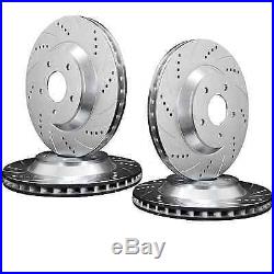Front & Rear Set Drilled & Slotted Performance Brake Rotors Atl060022