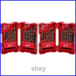Heavy Duty Cobalt Red Helix Drill Bit Set for Drill Drivers Power Tool 58-Piece