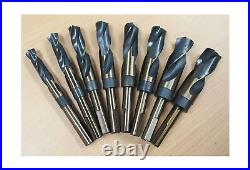 Hoteche 8PC HSS Cobalt Silver & Deming Drill Bits Set, Large Size 9/16 to 1