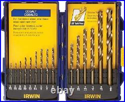 IRWIN Drill Bit Set, M35 Cobalt Alloy Steel Steel, 29-Piece (3018002)