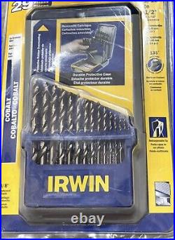 IRWIN Drill Bit Set, M35 Cobalt Alloy Steel Steel, 29-Piece (3018002) 2X