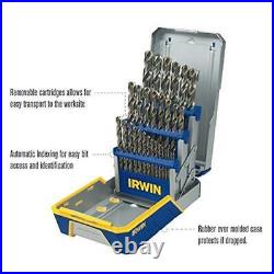 IRWIN Drill Bit Set, M35 Cobalt Steel, 29-Piece Assorted Sizes, Styles