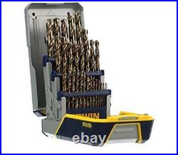 IRWIN Drill Bit Set, M35 Cobalt Steel, 29-Piece Assorted Sizes, Styles
