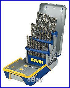 IRWIN HANSON 29 Pc. Cobalt M-35 Metal Index Drill Bit Set 3018002