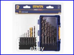 IRWIN HSS Cobalt Drill Bit Set, 15 Piece IW3036501
