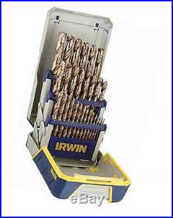 IRWIN Tools Cobalt High-Speed Steel Drill Bit, 29-Piece Metal Index Set 3018002