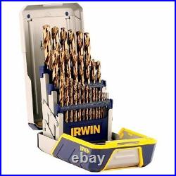 Irwin 1/16-1/2 x 64ths 29 Pc M35 Cobalt 135° Split Point Jobbers Drill Set