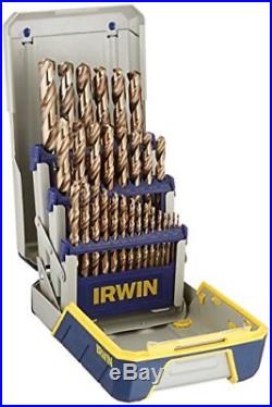 Irwin 3018002 Cobalt M-35 Metal Index Drill Bit Set 29pc, New