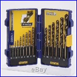 Irwin COBALT METRIC INDEX DRILL BIT SET 15Pieces 1.5mm To 10.0mm Moulded Case