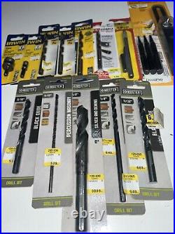 Irwin Diablo Drill Bit Set + Layout Scribe Nail Set Kit T-Bevel Mixed Set of 14