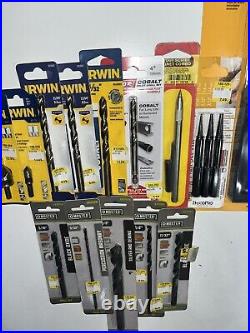 Irwin Diablo Drill Bit Set + Layout Scribe Nail Set Kit T-Bevel Mixed Set of 14