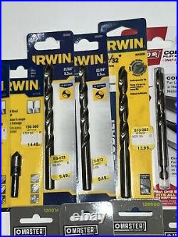 Irwin Diablo Drill Bit Set + Layout Scribe Nail Set Kit T-Bevel Mixed Set of 14