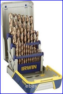 Irwin Drill Bit Set M35 Cobalt Metal Steel Heavy Duty Industrial 29Pc Tool House