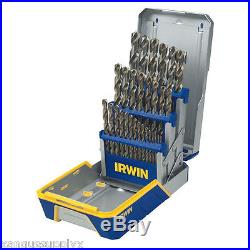 Irwin Hanson 29 Piece Extra Hard Heavy Duty Cobalt Drill Bit Set M35 Hardness