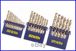 Irwin Tools 3018002 Cobalt M-35 Metal Index Drill Bit Set, 29 Piece