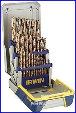 Irwin Tools Cobalt Metal Index Drill Bit Set Minimize Walk Heat Resistance 29 Pc