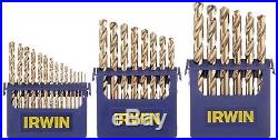 Irwin Tools Hand Set Cobalt M35 Metal Index Drill Bit 29 Pcs NEW Free Shiping