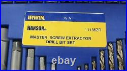 Irwin Tools Hanson Screw Extractor and Drill Bit Set 35 Piece 11135ZR